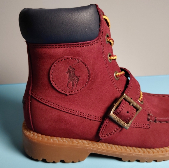 Polo Burgundy Suede Child's Boots - Picture 6 of 8